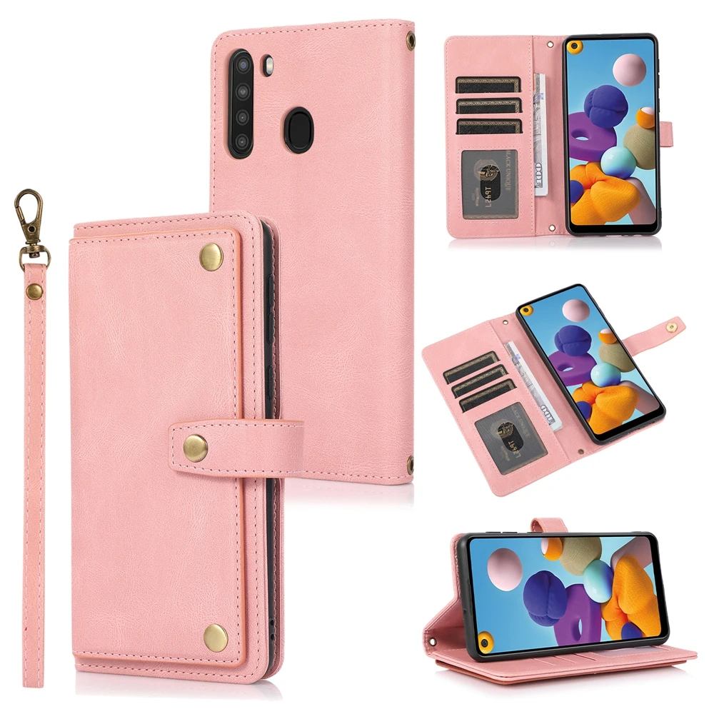 Leather Wallet Phone Case with Strap - Sleek & Stylish Design