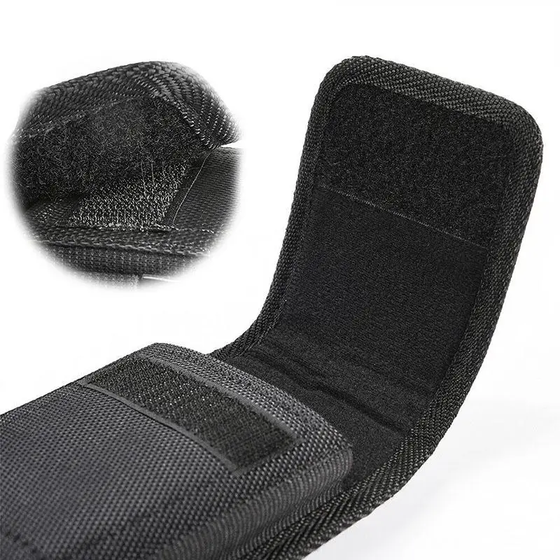 Black Nylon Universal Phone Pouch Belt Clip Case