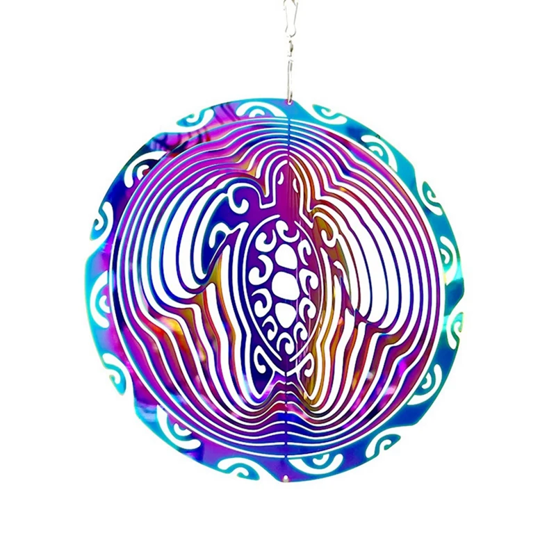 

3d-подвеска в виде черепахи, ветра, колокольчика-спиннера, подвесные ветронепроницаемые подвески для помещения, искусственное Рождественское украшение