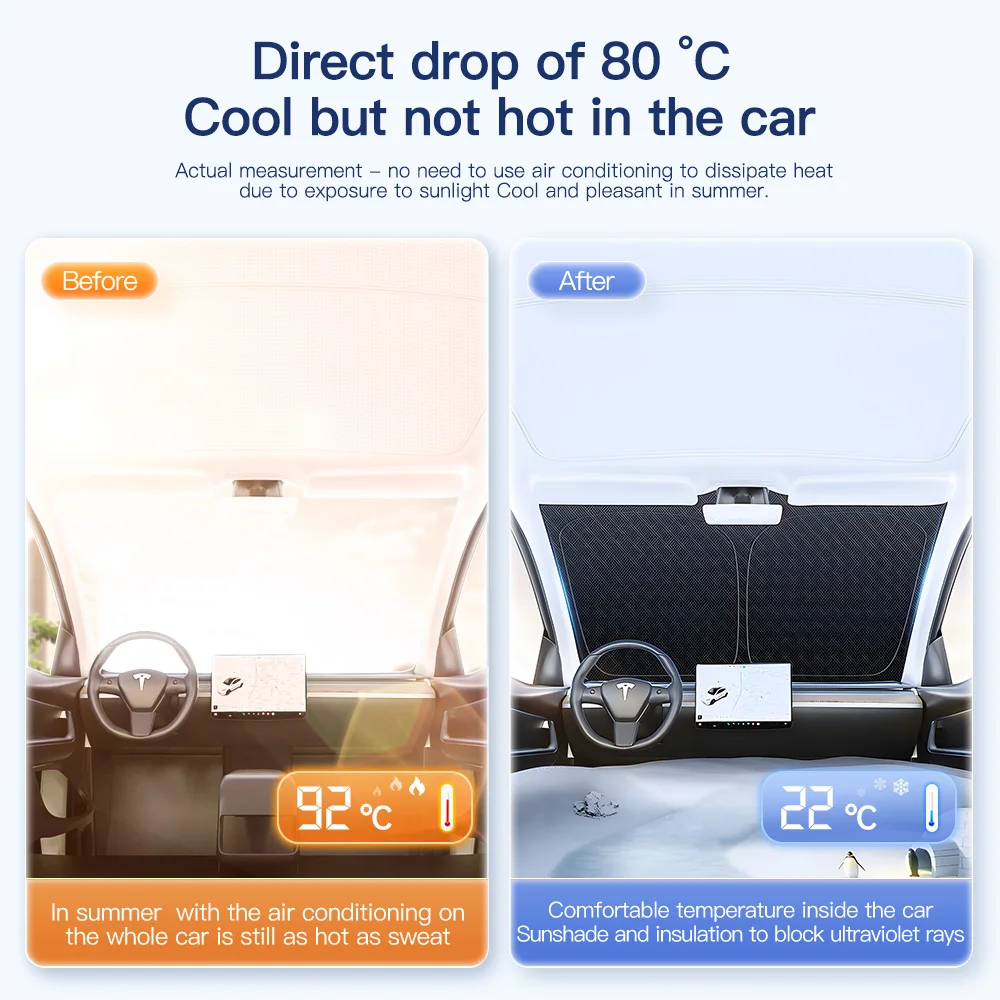 테슬라 모델 3 Y 주니퍼 21-26 차량용 햇빛 가리개 앞유리 차양 커버 바이저 글래스 루프 스카이라이트 UV 차단 액세서리