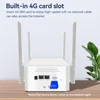 4G CPE Wireless Router 300Mbps RJ45 LTE/PPPOE Gigabit Router with SIM Card Slot Wireless Modem Hotspot 5dBi High Gain Antennas 1