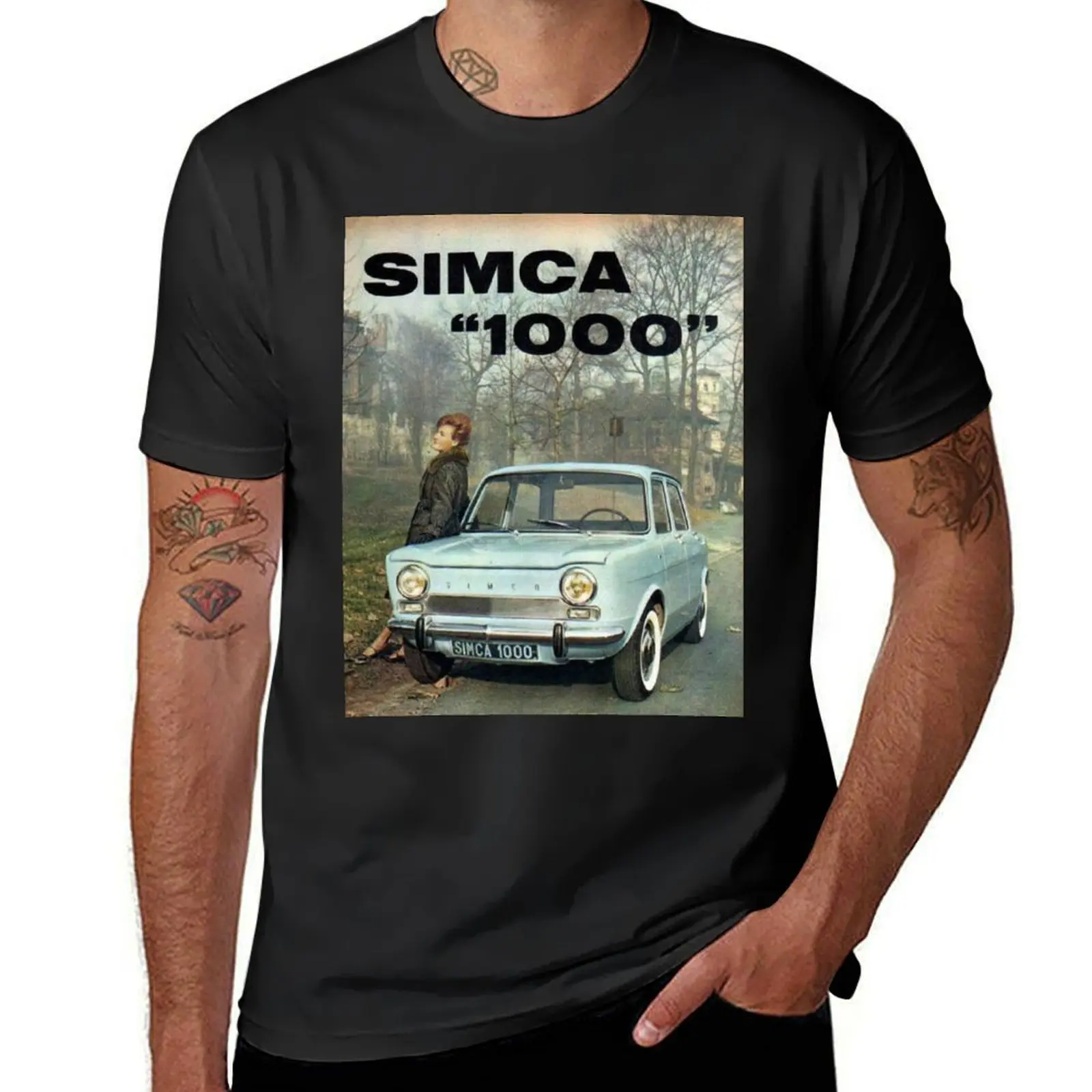 Simca 1000 T-Shirt quick-drying kawaii clothes hippie clothes blanks mens clothes