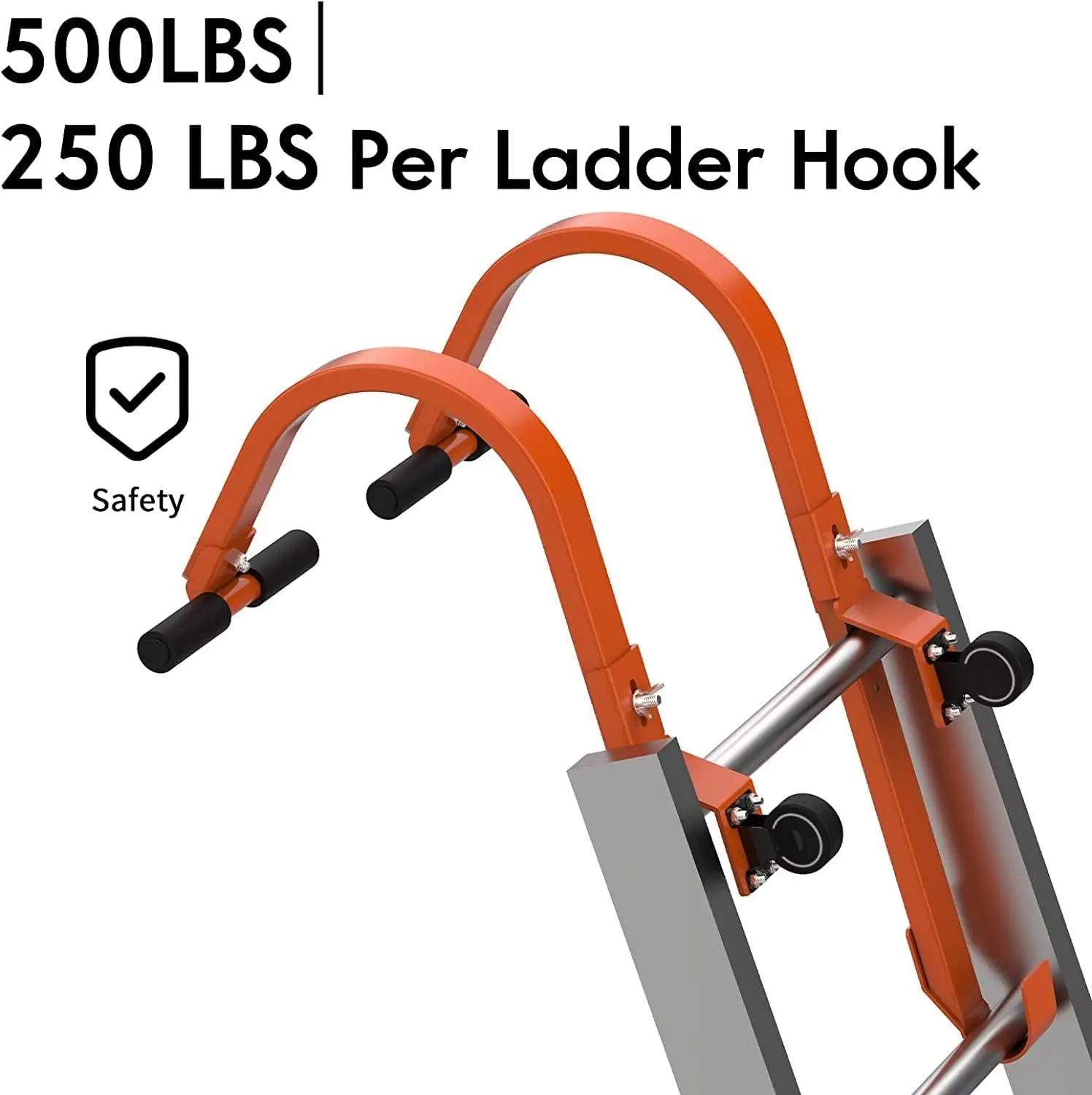 Ladder Roof Hook 2 Pack with Wheel Heavy Duty Steel Ladder Stabilizer, Roof  Ridge Extension, Able to Bear 500 Pounds - AliExpress