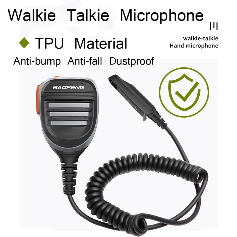 UV-18 Pro Max Waterproof Microphone Speaker 2-Pin K Type/Waterproof  Type Tangent Headset For Quansheng Baofeng Walkie Talkie 3