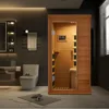 Infrared Sauna 1 Person, Full Spectrum Infrared Sauna for Home,  with 4 Heater Panels, Indoor Dry Sauna 1
