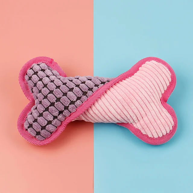 Plush Squeaky Bones Toys, Suitable for Small, Medium and Large Dogs, Stuffed Toys, Puppy Birthday Gifts 4