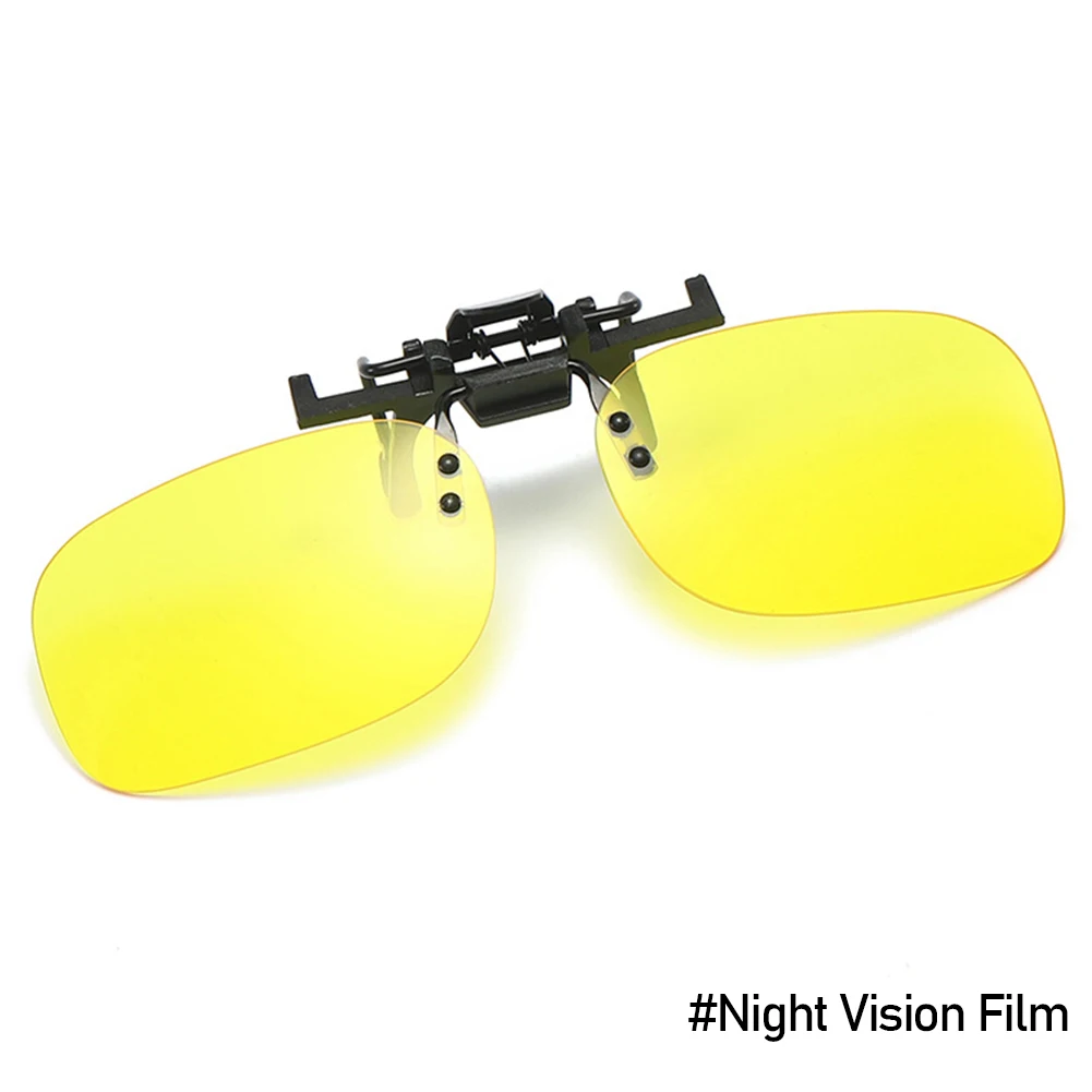 Niome HD Driving Eyewear Night Vision Clip-on Flip-up PC Lens Sunglasses Cool Glasses Equipment 