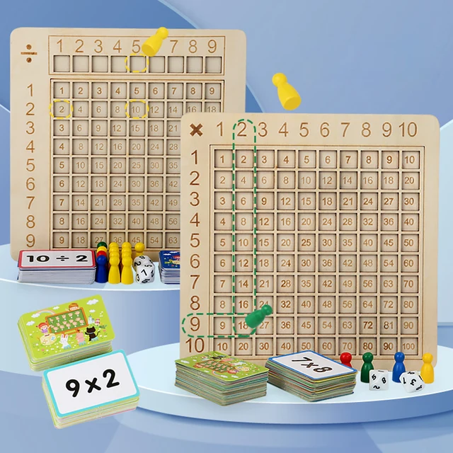 Multiplicação de madeira Division Board for Pré-Escolar Training, Puzzle  Game, Early Learning, Montessori, 9X9, 2-4 Jogadores, Montessori -  AliExpress