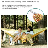 Portable Outdoor Garden Hammocks Quick Open Parachute Cloth Double Travel Camping Sleeping Hanging Hammock Swing Nature Hike 4