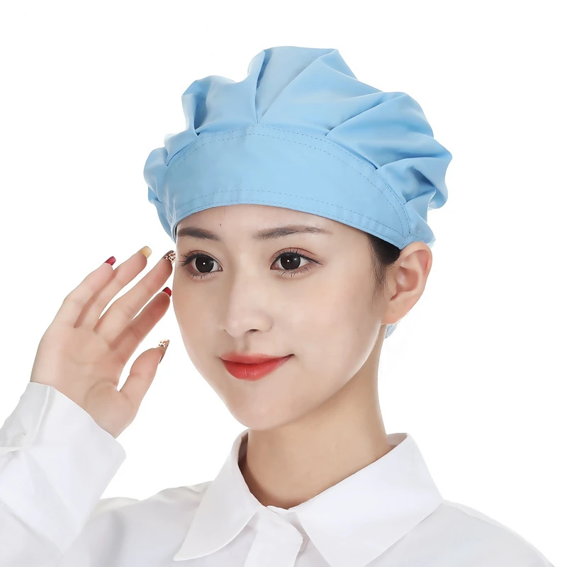 작업용 조절 가능한 탄성 백 부팡 모자, 간단한 단색 헤어 보호, 헤드 커버 터번 창고용, 신제품