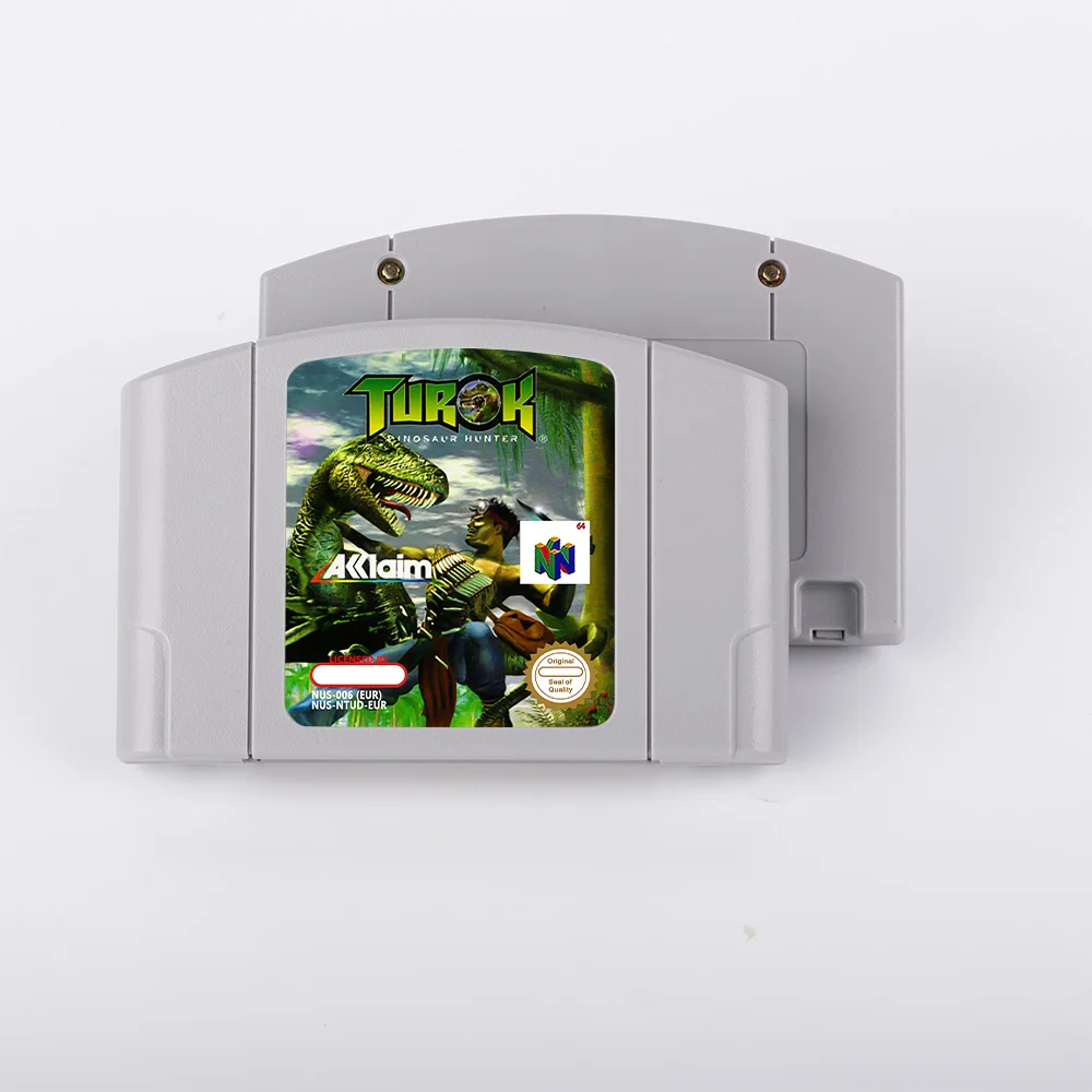 Turok Dinosaur Hunter game card for 64bit USA NTSC EUR PAL