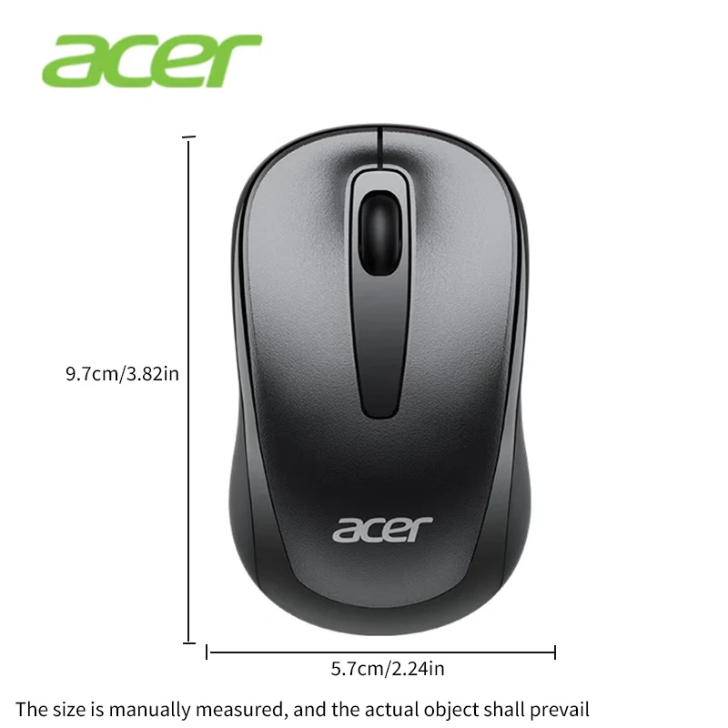 עכבר אלחוטי Acer 2.4Ghz אופטי נייד לעסקים משרדיים עכבר שקט מתאים למחשב נייד מחשב נייד משחקים