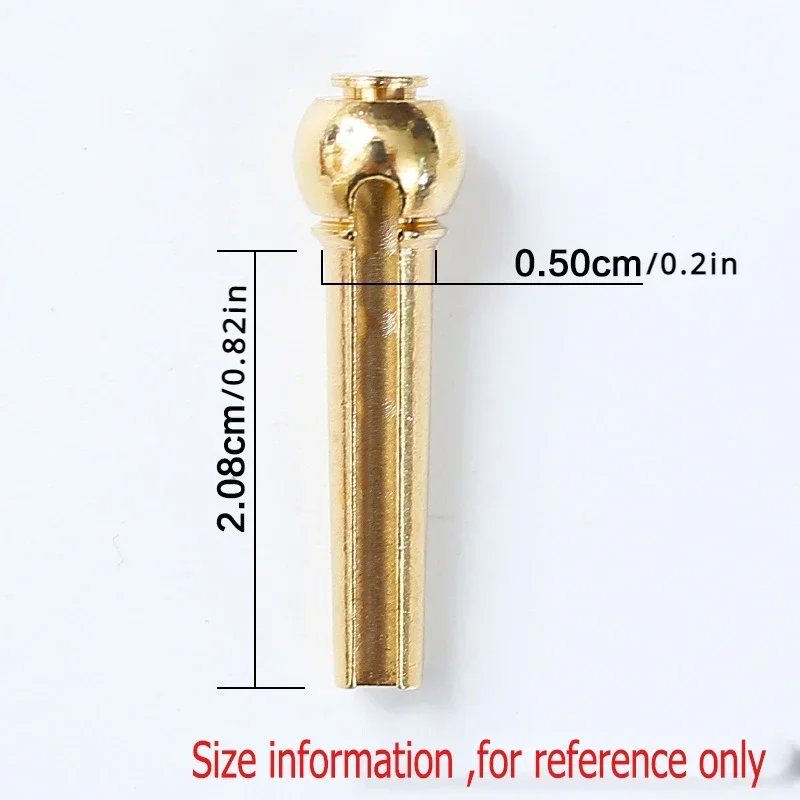 6Pcs Guitar Strings Nail Metal Acoustic Guitar Bridge Pins Brass Guitar Strings Fixed Cone String Pins String Nut Nails