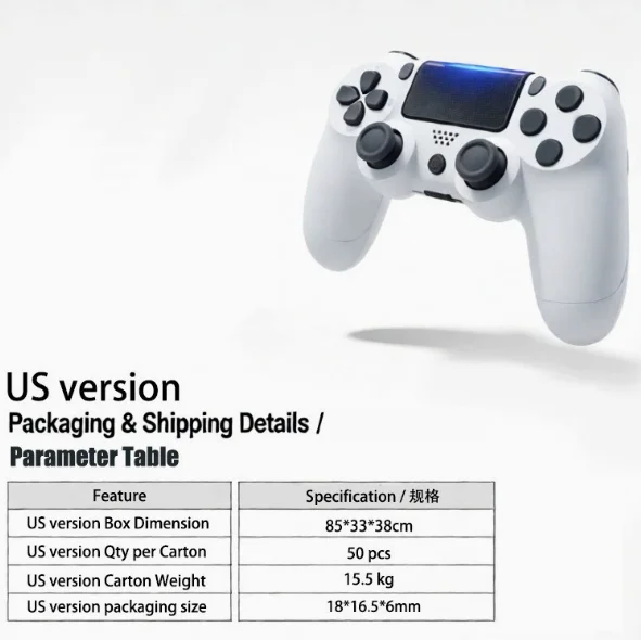 Wireless Bluetooth Controller for PS4 - Dual Motor Six-Axis with Full Vibration
