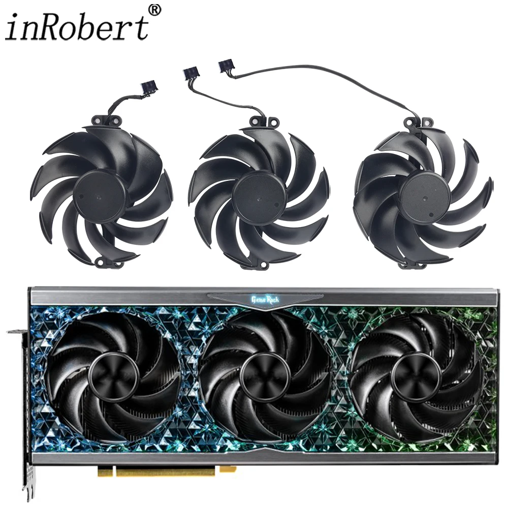 para Palit Geforce Rtx 4080 4090 Gamerock Omniblack Placa Gráfica Substituição fã Rtx4080 Rtx4090 Ventilador de Refrigeração da Placa Gráfica