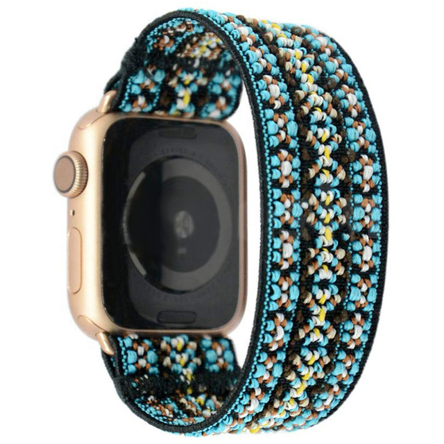 Strap for apple watch band 40mm 44mm45mm/41mm 42mm 38mm iwatch women girl Stretchy bracelet apple watch 5 4 3 SE 6 7