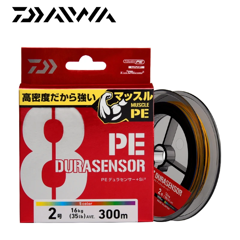 Daiwa Saltiga Sensor 8 Braid+Si 300m 77lb #6 Multicolor PE Line From Japan 