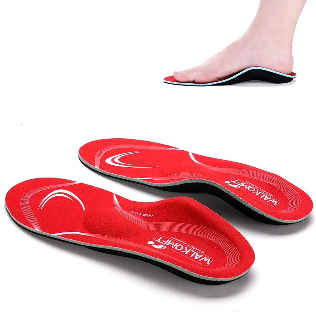 

Walkomfy Pain Relief Orthotics Plantar Fasciitis Arch Support Insoles Shoe Inserts All-Day Shock Absorption Design For Men Women