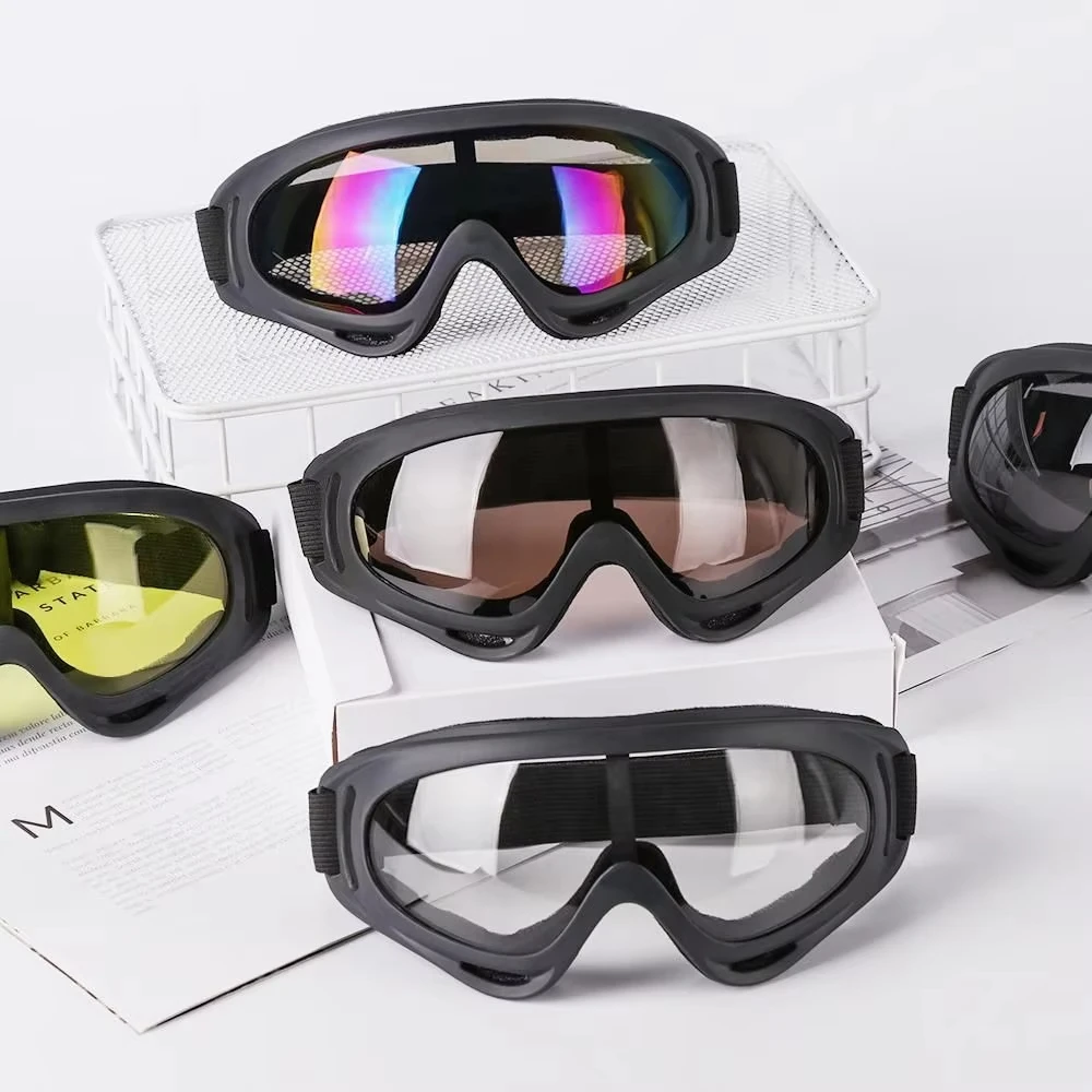 DIZETION 1Pc Winter Windproof Skiing Glasses Goggles Outdoor Sports Eyewear Glasses Ski Dustproof Cycling Lens Frame Sunglasses 4