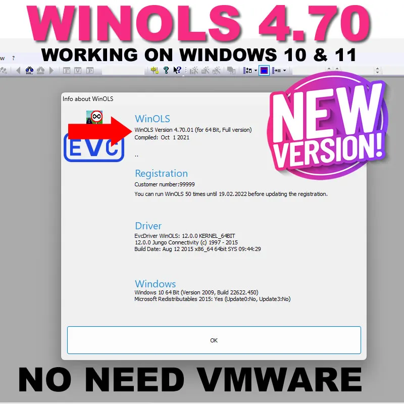 2022 Winols 4.7 Ultima Versione. Funzionante Su Windows 10, 11 Versione Nativa Installazione Diretta