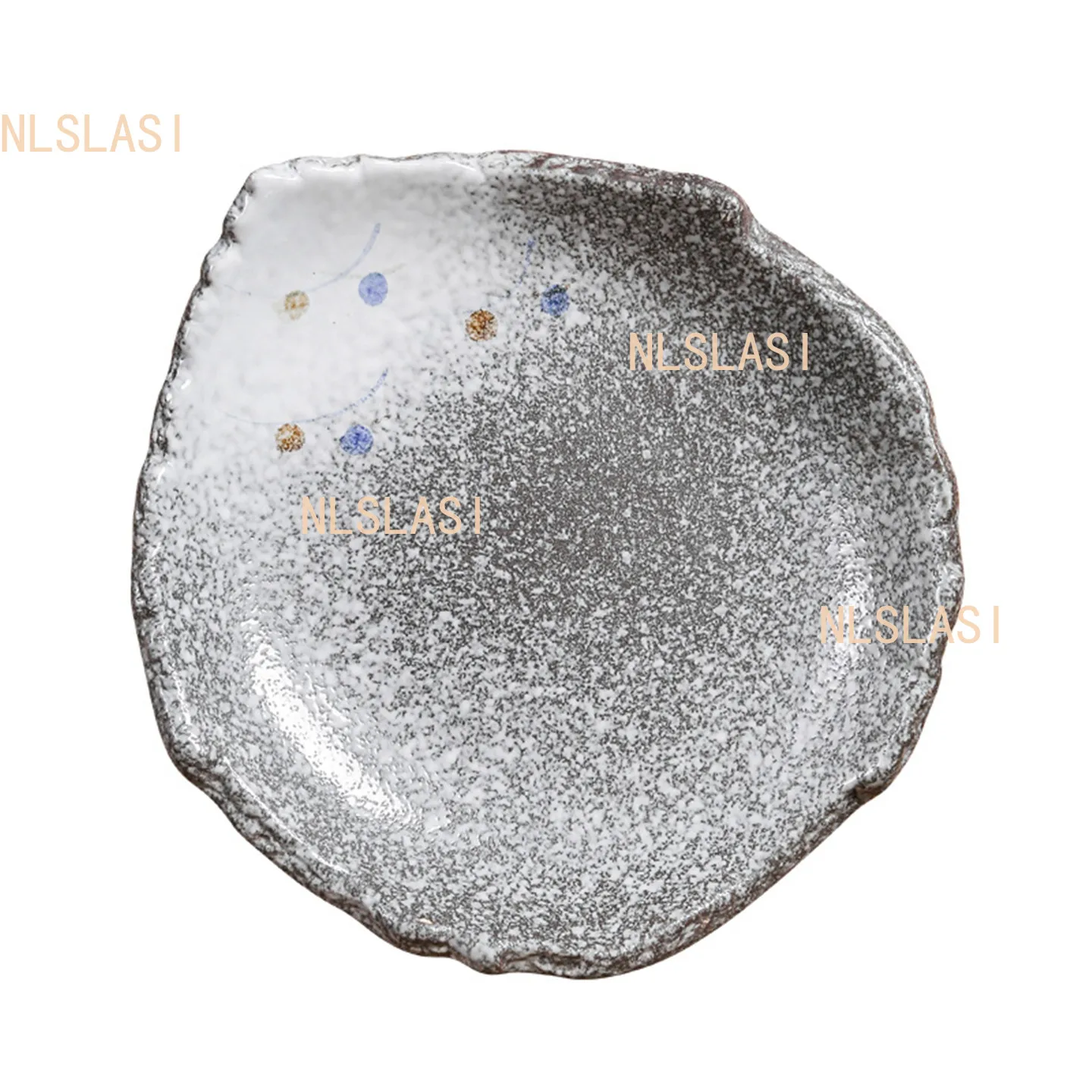 Ceramic Salad Plate Restaurant Snack Dessert Plate Creative Irregular Plate Tableware Kitchen supplies Nuts, sushi, vegetables