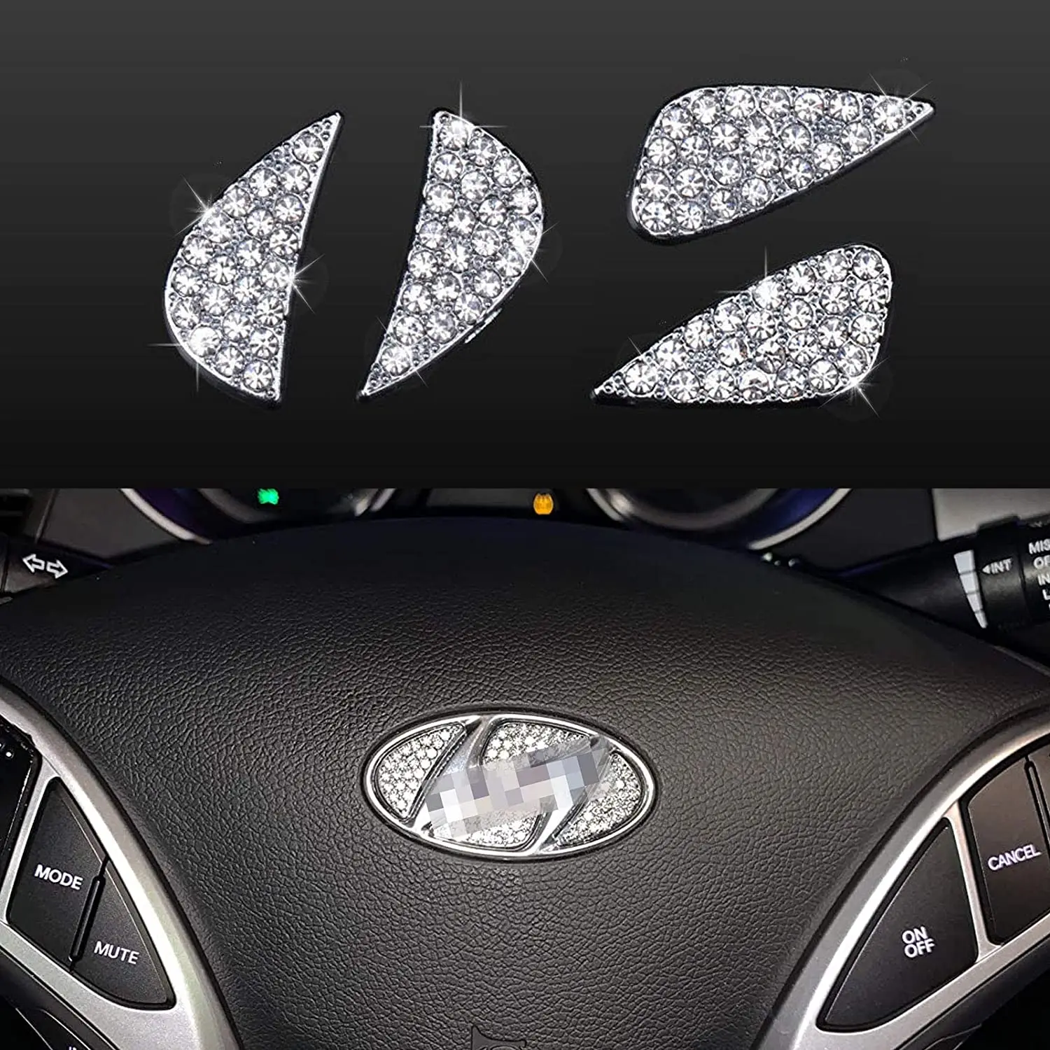 Car Steering Wheel Logo Diamond Decoration Sticker Auto Наклейки На Авто  For Mercedes Bmw Toyota Vw Mazda Audi Accessories Coche - Automotive  Interior Stickers - AliExpress