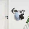 Wall Mounted Key Holder, Key Storage Row Hooks For Wall Decorative , Black Metal Key Organizer Rack Hook for wall Storage Rack 6