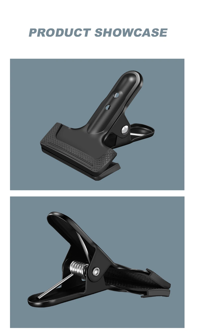 Heavy Duty Spring Clamps Clips Black White Metal Rubber Hinge Clip File Clamps
