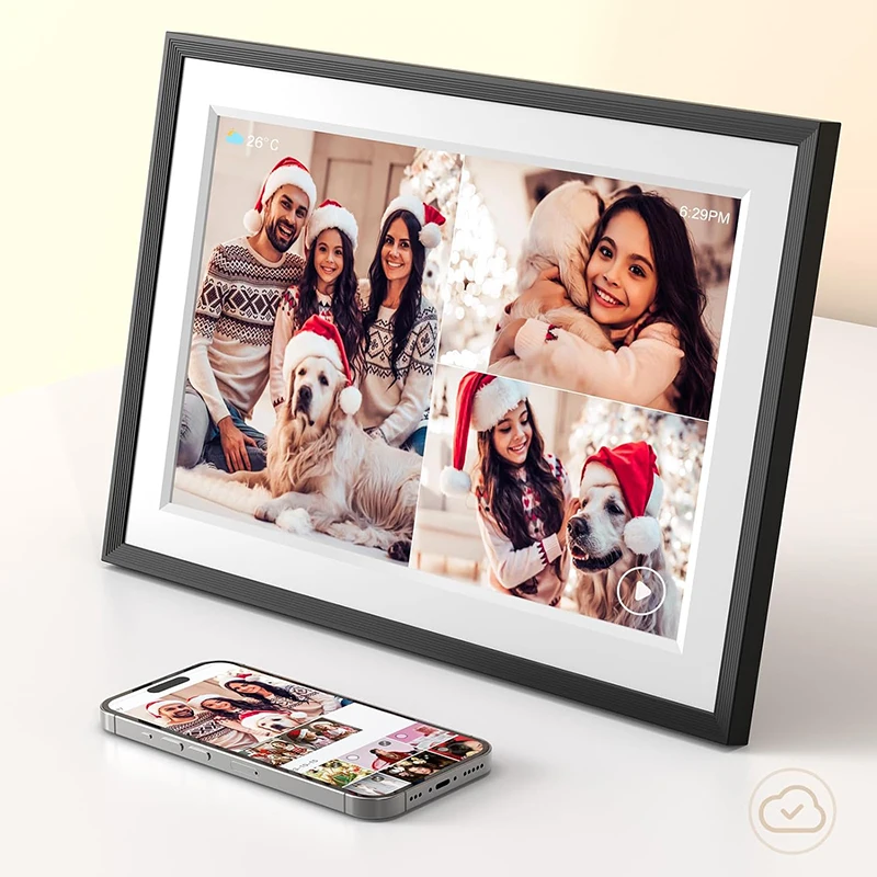 

Picture Frame 10.1 Inch Smart WiFi Digital Photo Frame HD IPS 1280*800 Touch Screen Electronic Album Picture Videos 32GB Storage