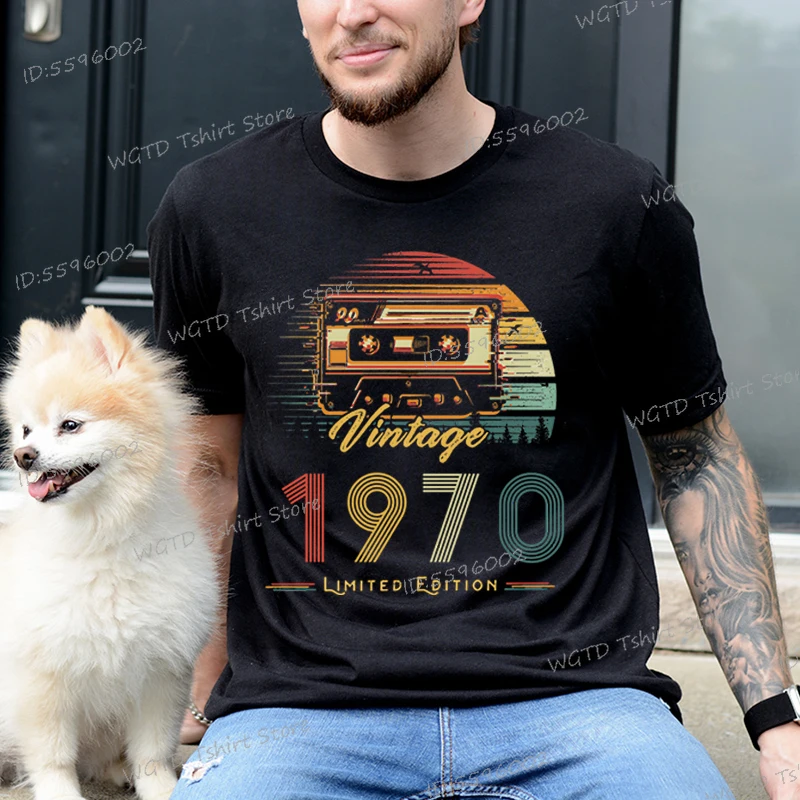 Men Women T-shirt Made in 1970 55th Birthday Gift Cotton Short