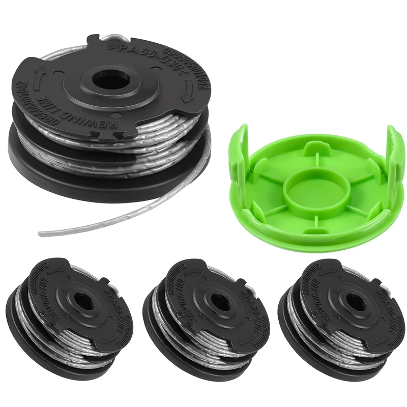 

HOT-Weed Eater Dual Line String Trimmer Replacement Spool For Greenworks 2900719,20Ft 0.065Inch (4 Spool + 1 Cap)