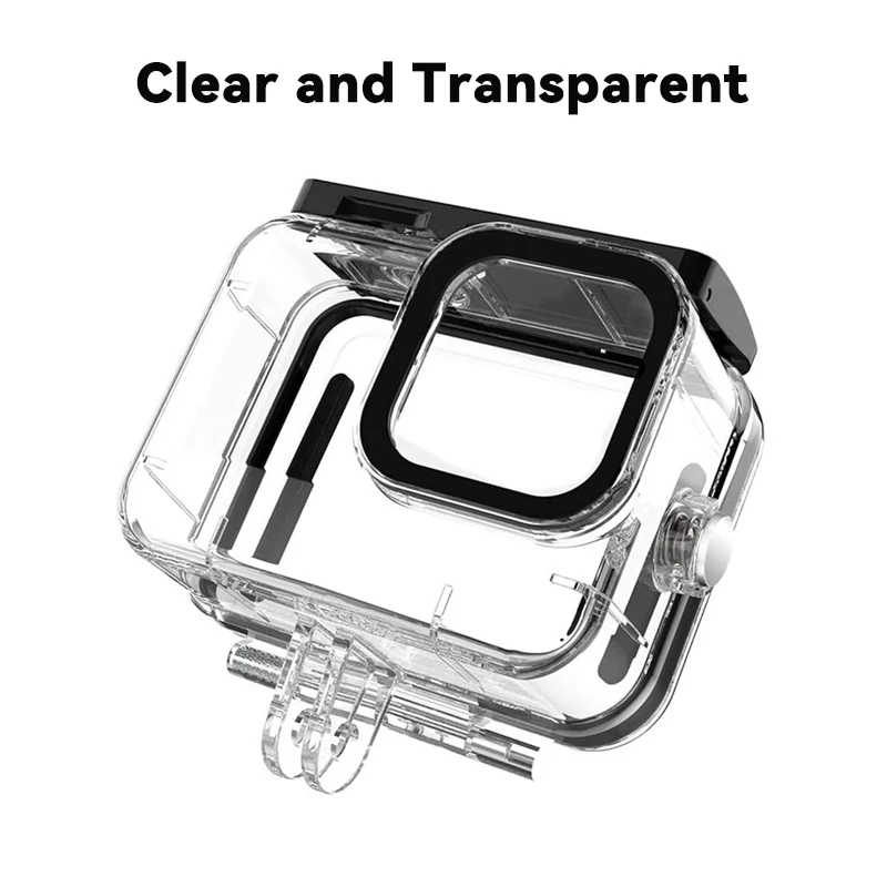 Boîtier étanche 60M pour GoPro Hero 13 12 11 10 9, dos ouvert montrant le compartiment