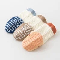 3 paires/lot chaussettes pour enfants pour filles garçons coton doux enfant en bas âge plancher maison chaussettes pour bébé élégant mode enfants chaussette anti-dérapant nouveau 6