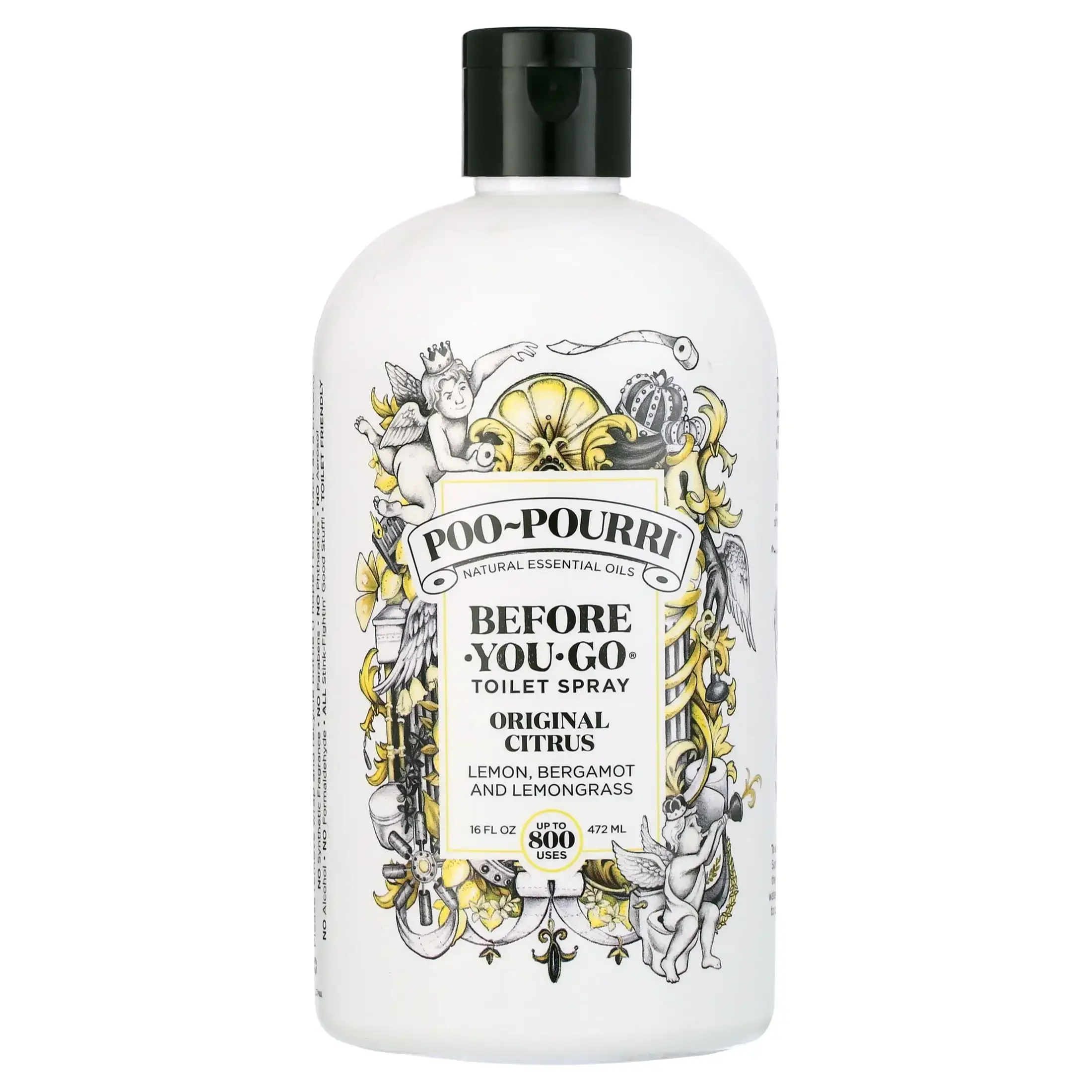 

Poo-Pourri, Original Citrus, 16oz, Before-You-Go Toilet Spray, Lemon Bergamot and Lemongrass, Essential Oils, NaturalNon Aerosol