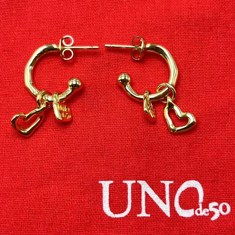 

Коллекция 2023 года, unode 50, лидер продаж, испанская мода, изысканная вешалка в форме сердца, женские серьги, романтичные ювелирные изделия, Подарочный пакет с сумкой