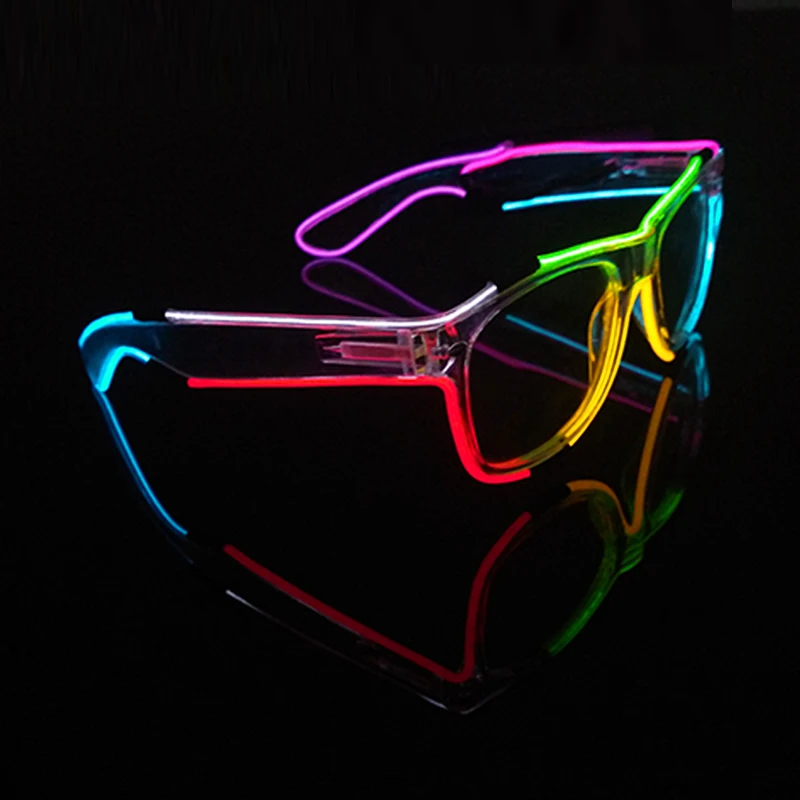 EL Wireless Leuchtende LED-Brille, Neon-Leuchtbrille, modische Brille für Damen und Herren, Hochzeits- und Club-Requisiten, Partygeschenk – Detail 27