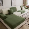 Banana Leaf Jacquard Fabric Sofa Cloth Cover, Polar Fleece, Living Room, Comfortable, Dustproof, Anti Pet Scratch 1