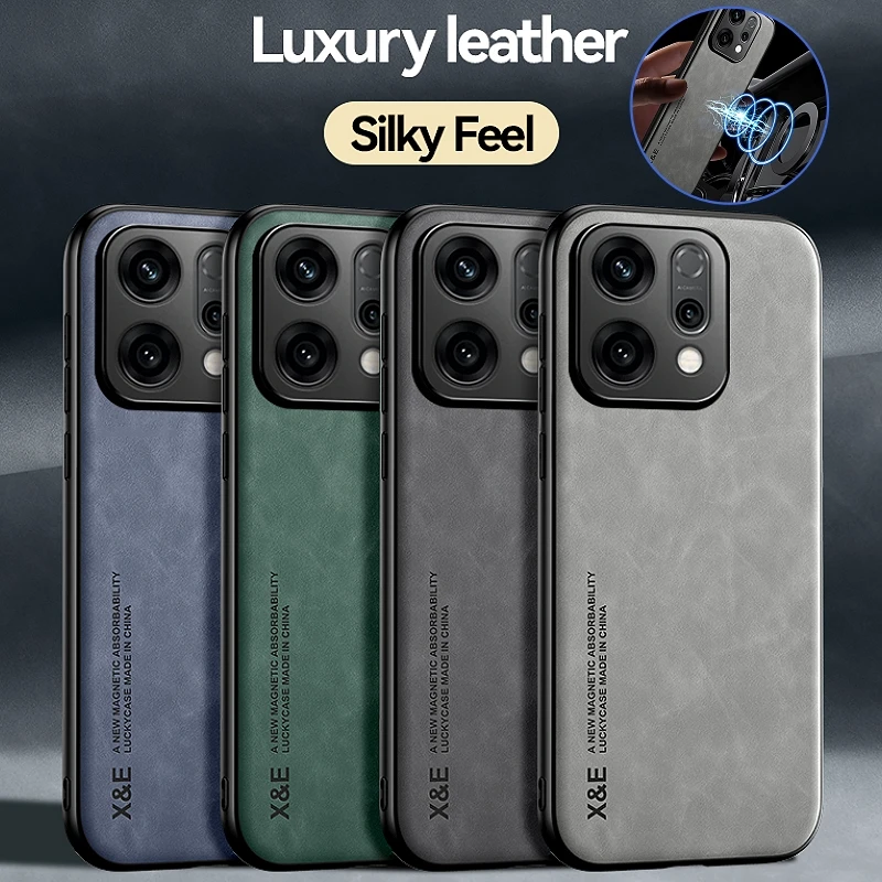Luxury Leather Magnetic Holder Phone Case - Shockproof and Elegant Cover