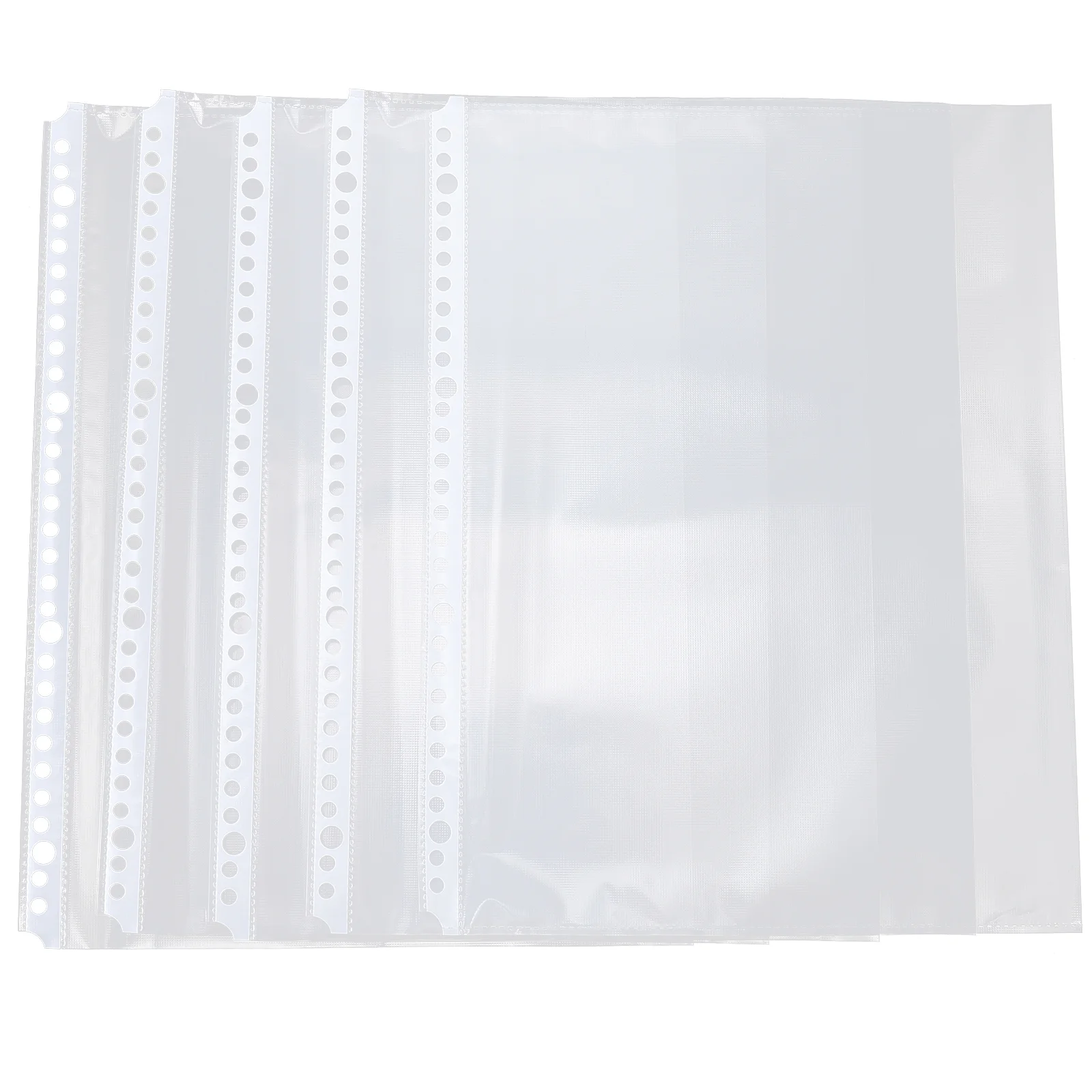 

100 Pcs inside Folder Plastic Loose Leaf Pouch Clear Storage Bags Accessories Transparent Inner Page Folders Filling for Binder