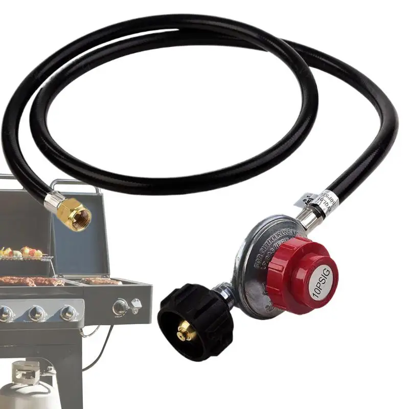 Propane Hose With Regulator 20 PSI Propane Pressure Reducing Valve Adapter Hose Grill Regulator High Pressure