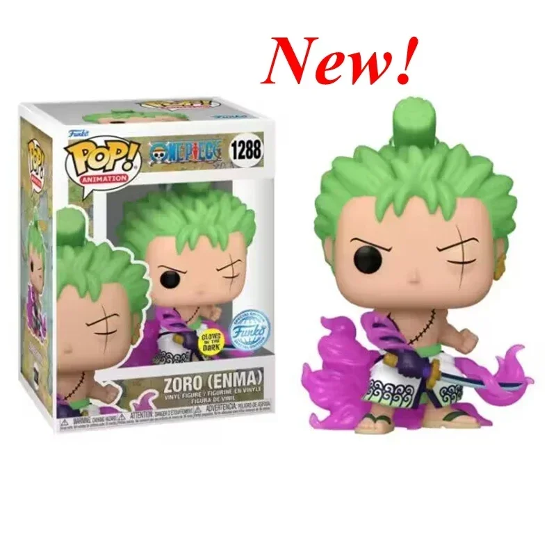 thumbnail image 5 of FUNKO POP ONE PIECE más nuevo Glows #327 Zoro (ENMA) #1288 Roronoa Zoro #923 Figura de acción de modelo de personaje Juguetes para niños Regalos, 5 of 5