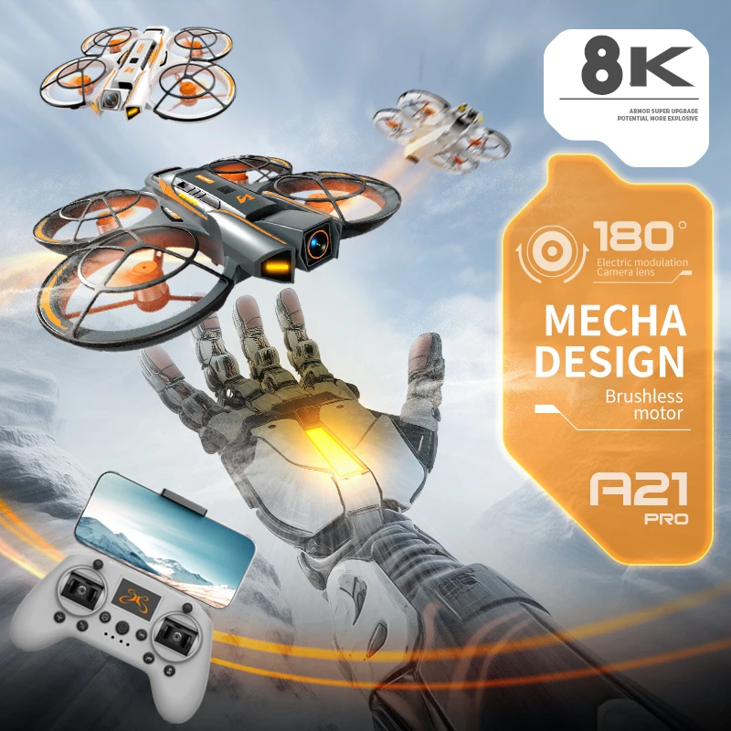 Nuovo A21 PRO Drone professionale FPV 8K HD Doppia fotocamera Motore brushless Evitamento ostacoli UFO Quadcopter Giocattolo - Image 3
