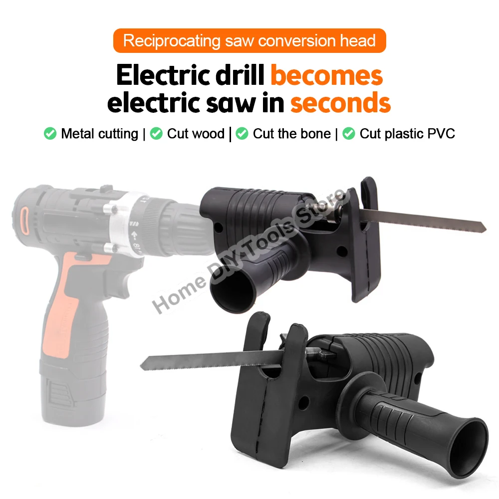 Portable Electric Jigsaw Reciprocating Saw Adapter Wood Cutting Electric Drill Modified Cutter Machine Woodworking Hand Tools