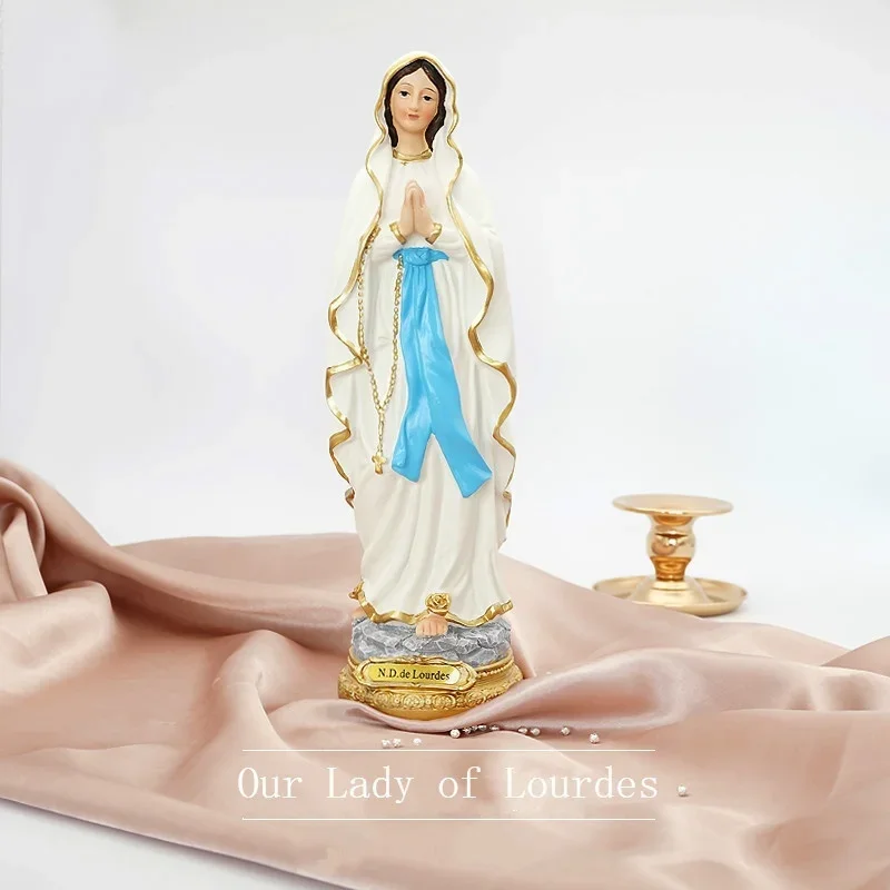 Christian Statue 1PC Our Lady of Lourdes Resin Crafts