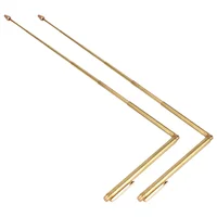 2Pcs Pure Copper Metal Detector Rod Flexible Water Witching Portable Dragon Seeking Divining Dowsing Rod Gold 2