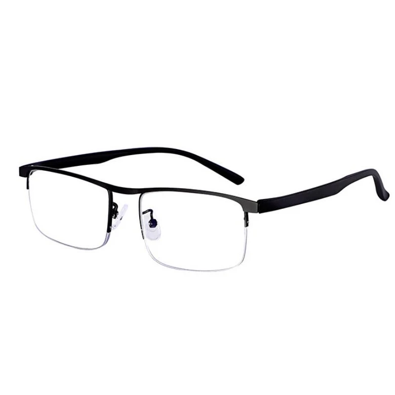 Multifocal Progressive Reading Glasses Men Women Anti Blue UV Protect EyesGlasses Half Frame Automatic Adjustment Eyewear