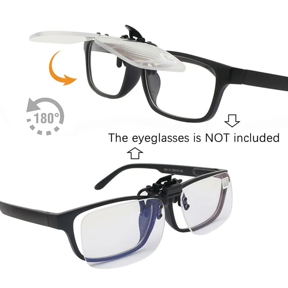 Presbyopic glasses Flip Up Down Clip Presbyopic Glasses Ultra-light Clip Magnifying Glasses Rimless Optical Lenses Reading