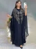 Abayas pour femmes dubaï luxe 2024 mousseline de soie Boubou robe de mode musulmane Caftan Marocain Occasions de fête de mariage Djellaba Femme
