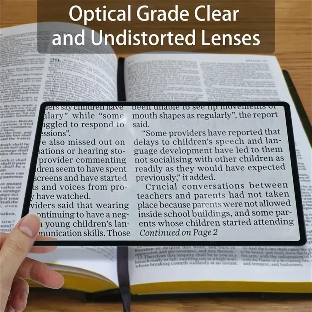 Magnifying Glass Light A5 Full Page Large Sheet Magnifier