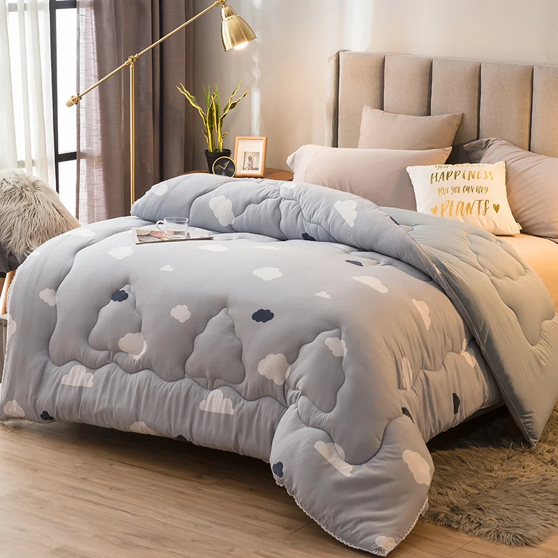 

CF Korean Style Lace Quilt Spring Autumn King/twin Full Size Comforter High Quality Washed Cotton Winter Quilt Blanket